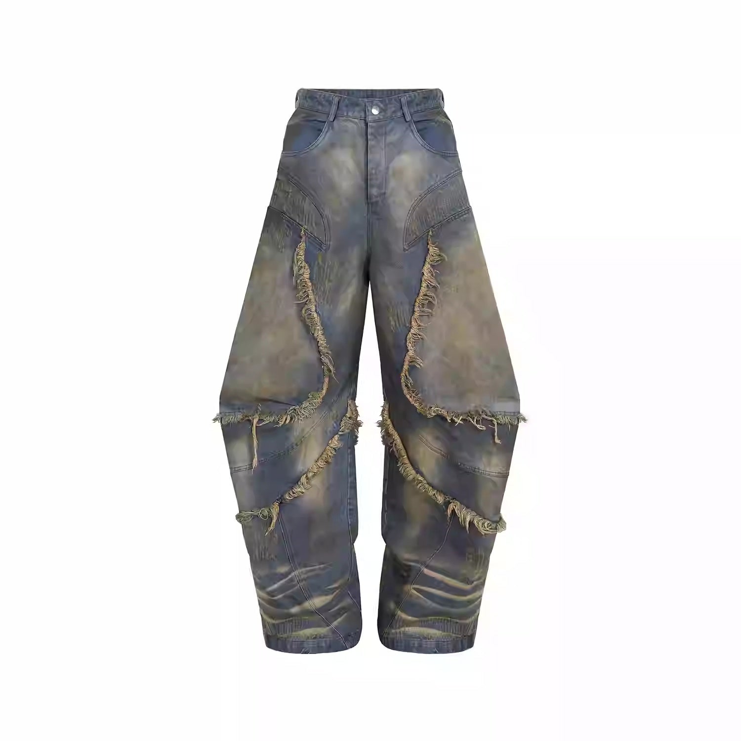 American-style Distressed Machete Jeans - Blue Pants / S