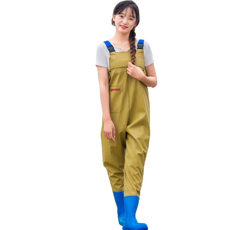 Women’s Thick Waterproof One-piece Half Body Rain Pants