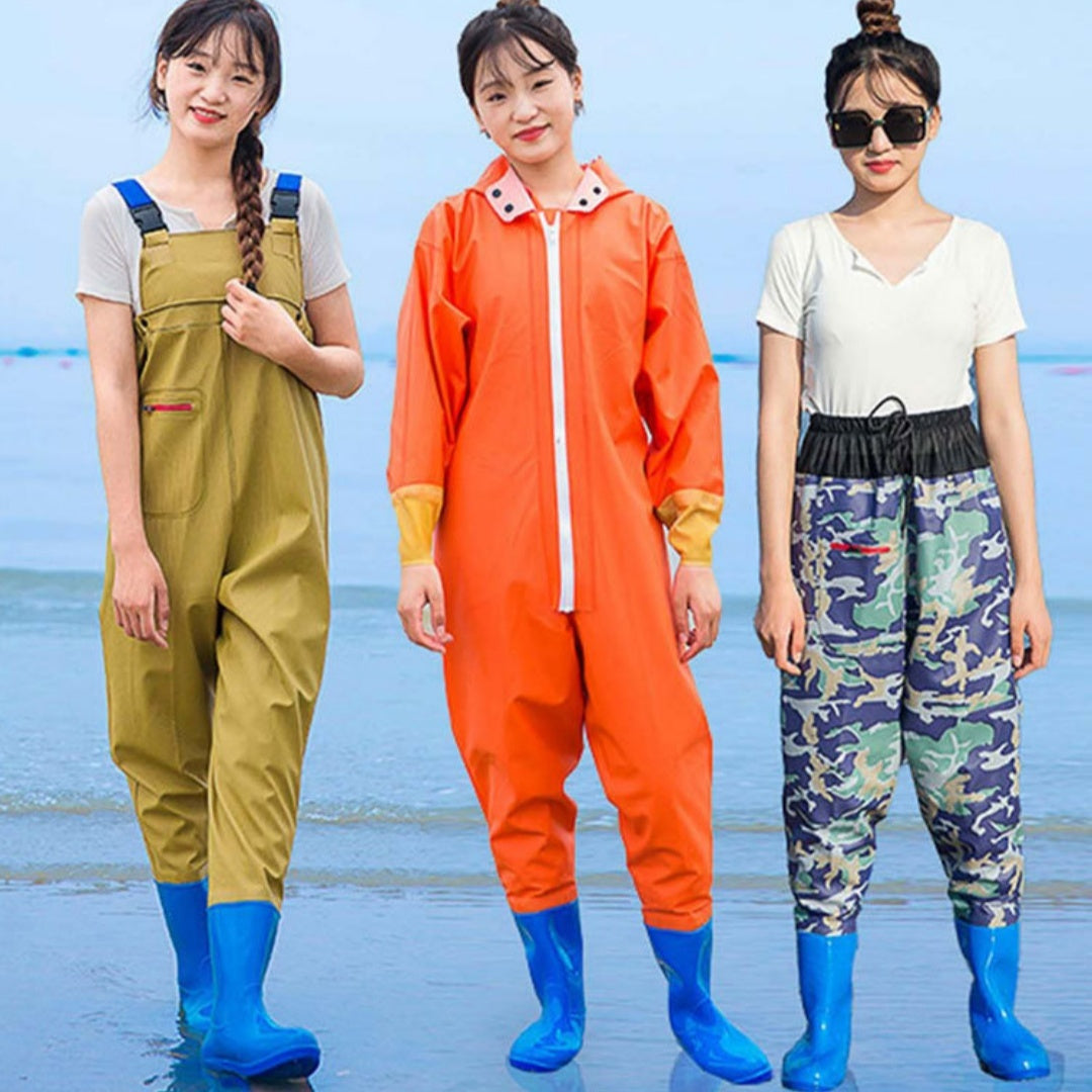 Women’s Thick Waterproof One-piece Half Body Rain Pants