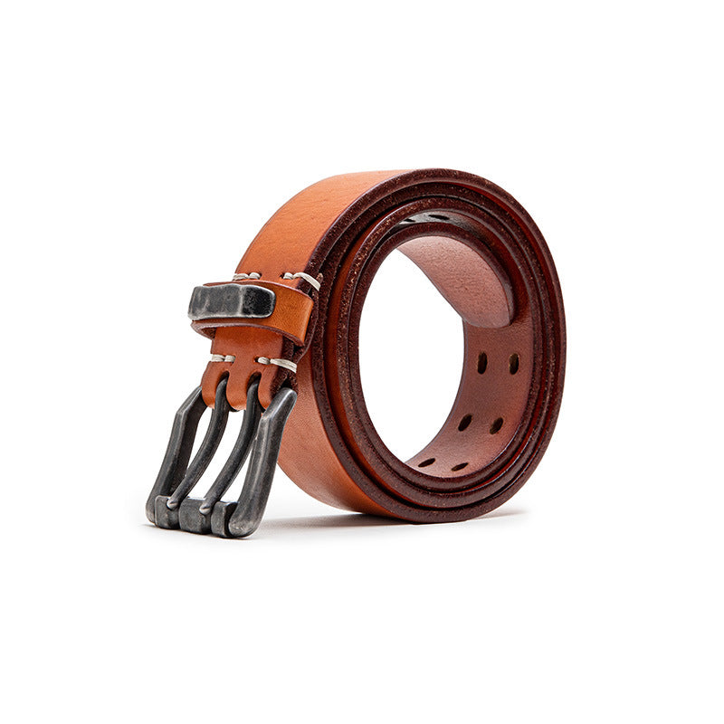 Tough Guy Hollow Belt Men - Yellowish Brown