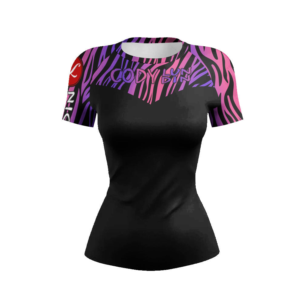 Women’s Sports And Leisure Fitness Breathable Round Neck Short Sleeve - 2 Color Style / M