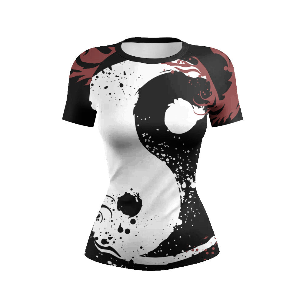 Women’s Sports And Leisure Fitness Breathable Round Neck Short Sleeve - 3 Color Style / M