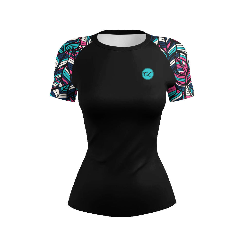 Women’s Sports And Leisure Fitness Breathable Round Neck Short Sleeve - 6 Color Style / M