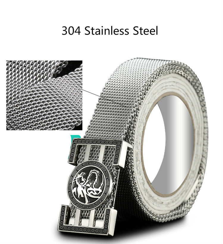 Metal stainless steel self-defense belt - 105cm