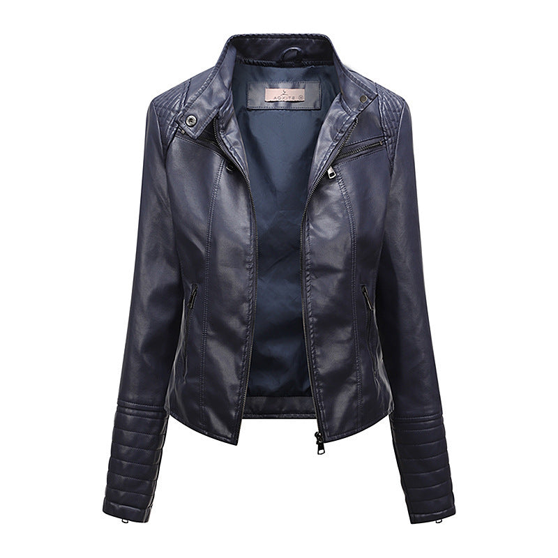 Women’s Slim Jacket Thin Spring And Autumn Coat - Dark Blue / M