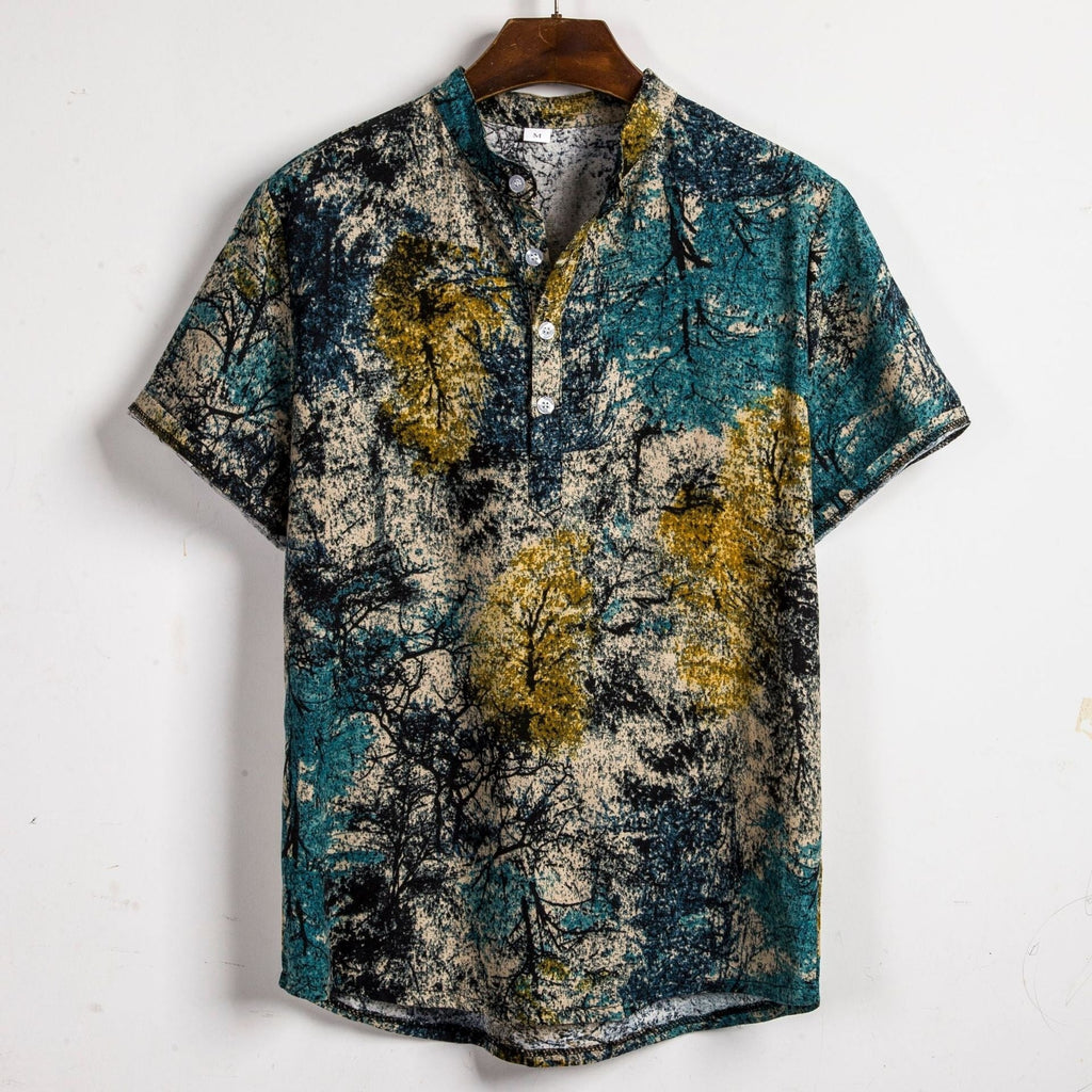 Men’s Bamboo And Linen Shirt - 8Style / S