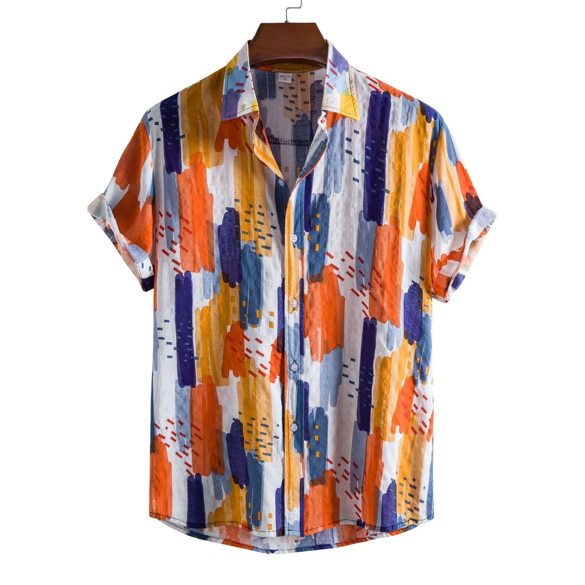 Men’s Bamboo And Linen Shirt - 9Style / S