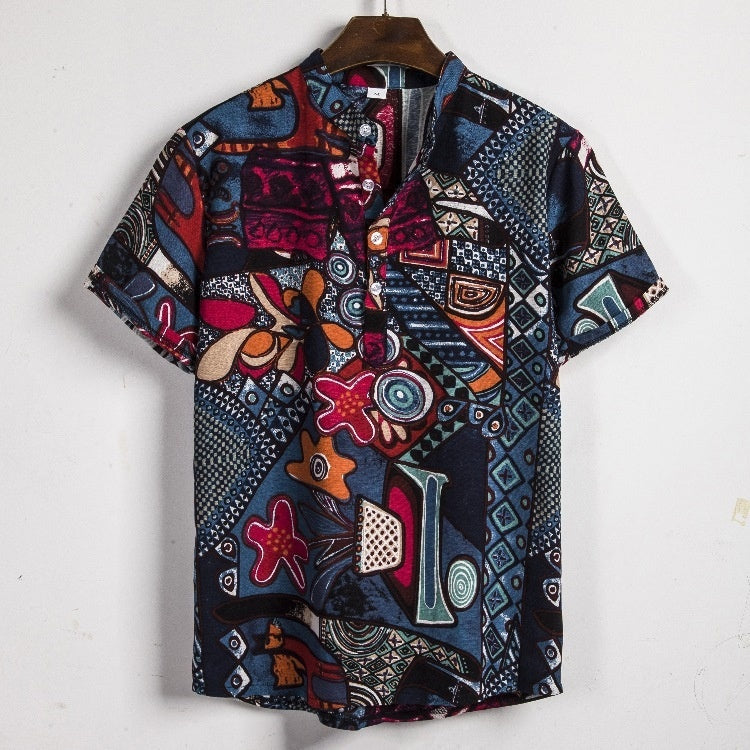 Men’s Bamboo And Linen Shirt - 6Style / S