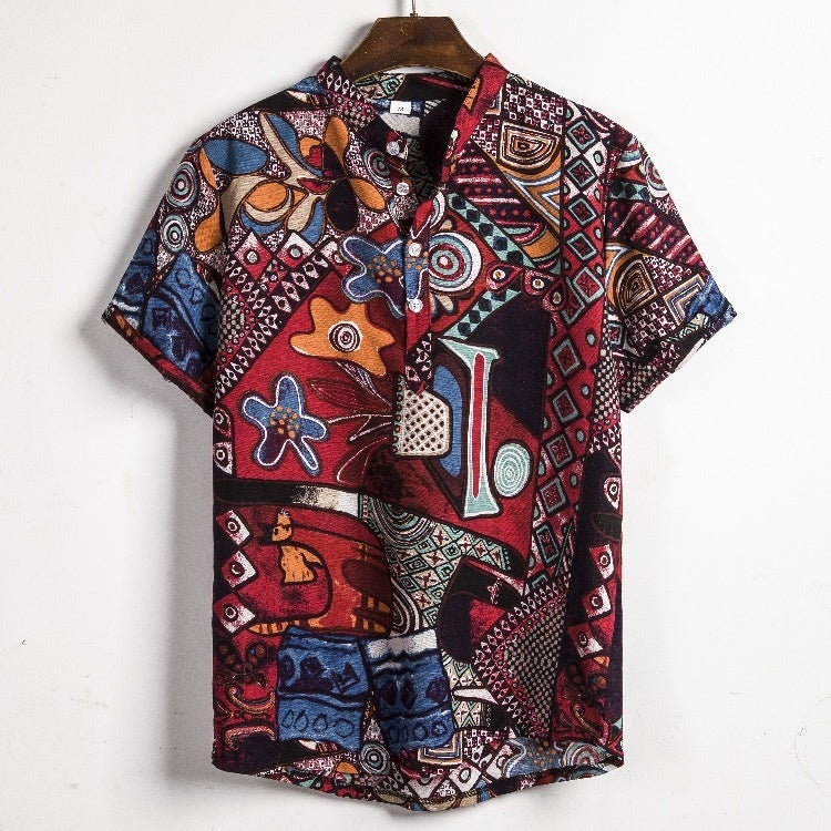 Men’s Bamboo And Linen Shirt - 7Style / S