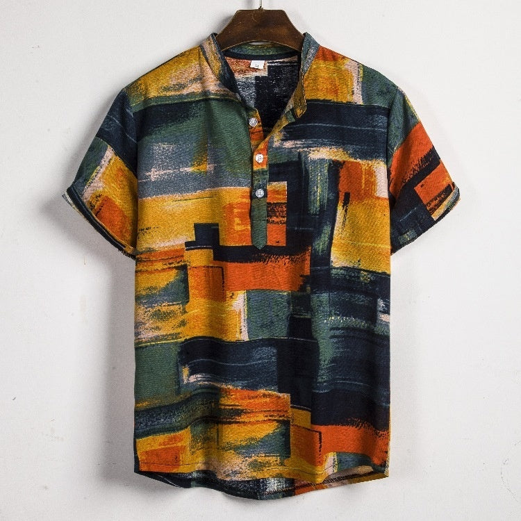 Men’s Bamboo And Linen Shirt - 4Style / S