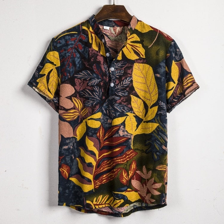 Men’s Bamboo And Linen Shirt - 1Style / S