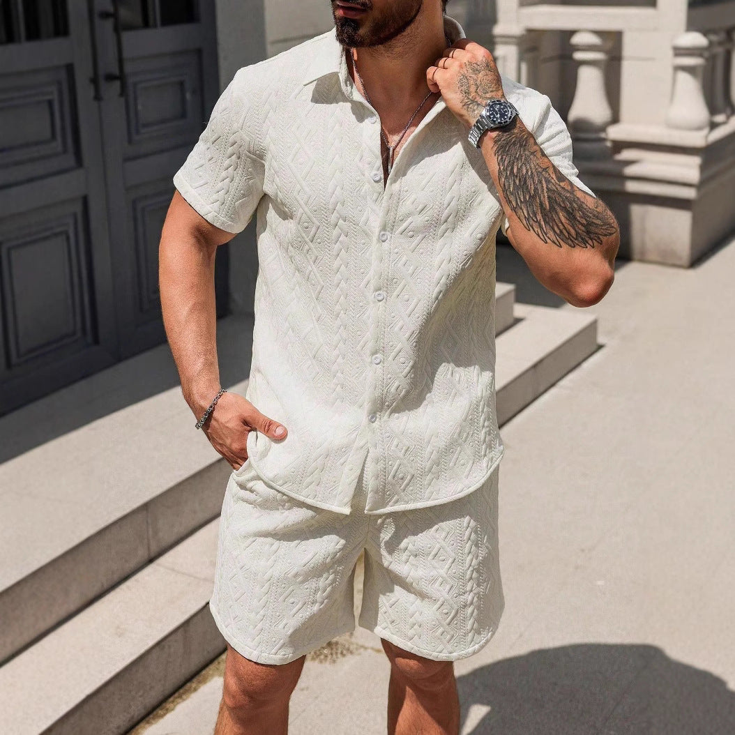 Men’s Shirt Casual Loose Short Sleeves Shorts