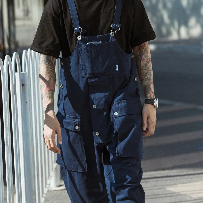 Casual Suspenders Pants Men’s Business Shirt Trousers Workwear For Workers Loose Suspenders