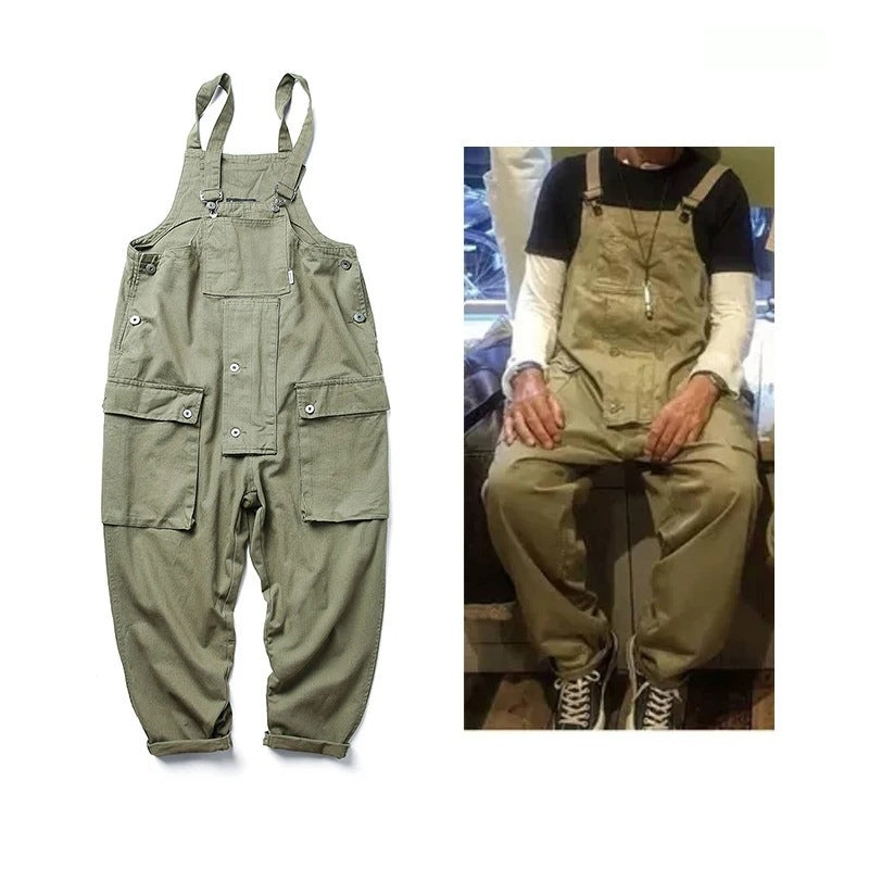 Casual Suspenders Pants Men’s Business Shirt Trousers Workwear For Workers Loose Suspenders