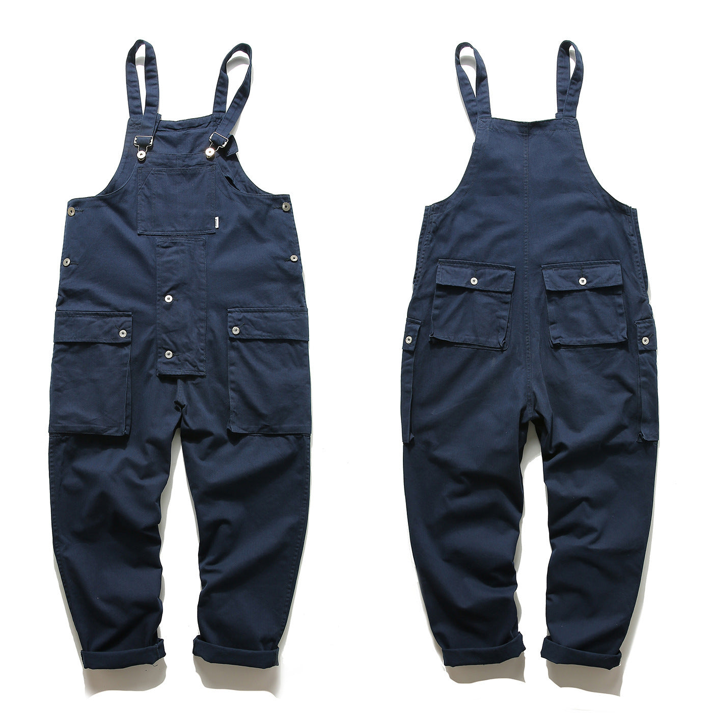 Casual Suspenders Pants Men’s Business Shirt Trousers Workwear For Workers Loose Suspenders - Blue / XS
