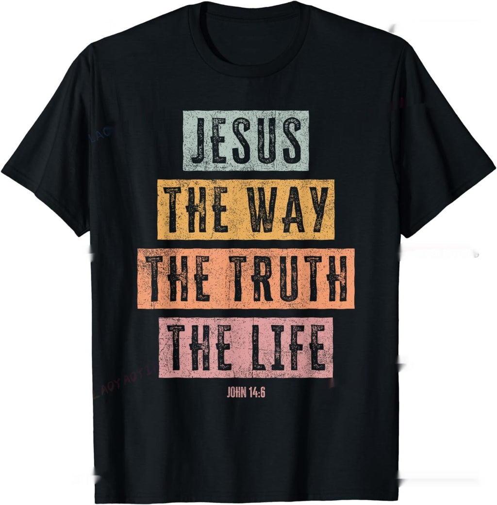 Christian T Shirt Women Men Kids The Way Truth - xd6651254 black / S