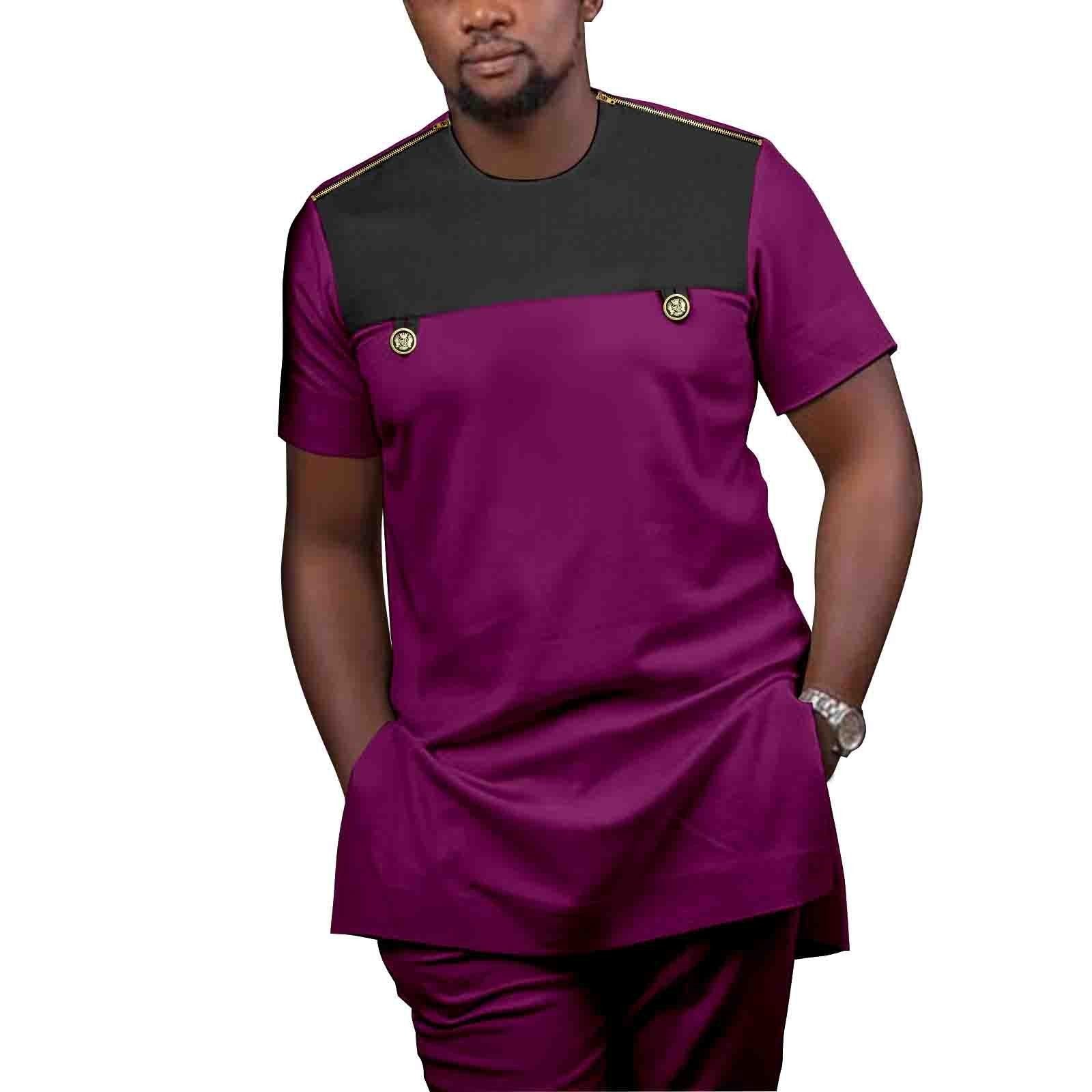 New Ethnic Printing Batik Cotton Men’s Leisure Suit - 3 Style / Average Size