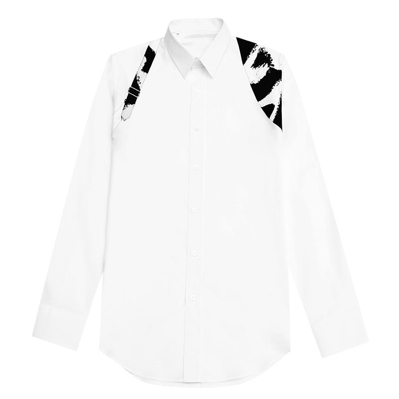 Fashion Casual Long Sleeve Men’s Shirt - White / M