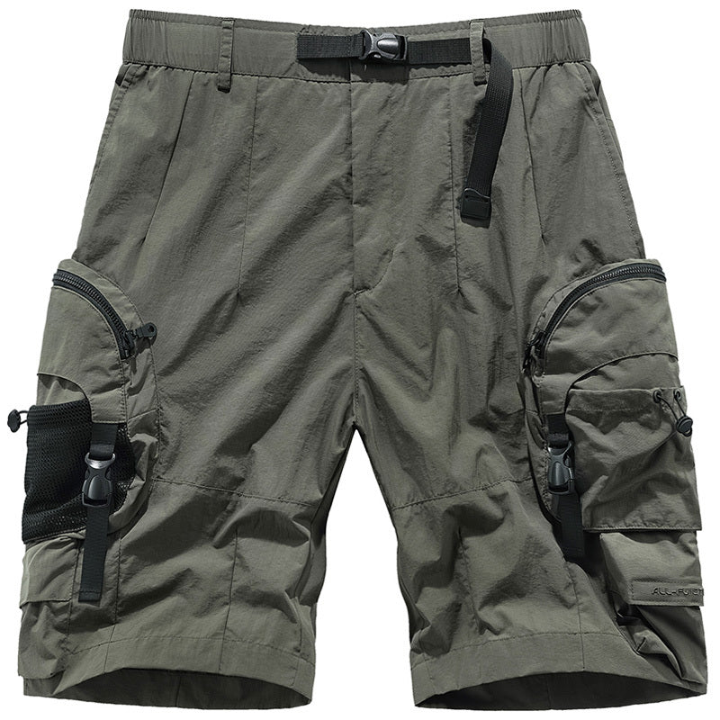 Men’s Fashion Loose Sports Quick-drying Casual Five-point Pants - Army Green / M