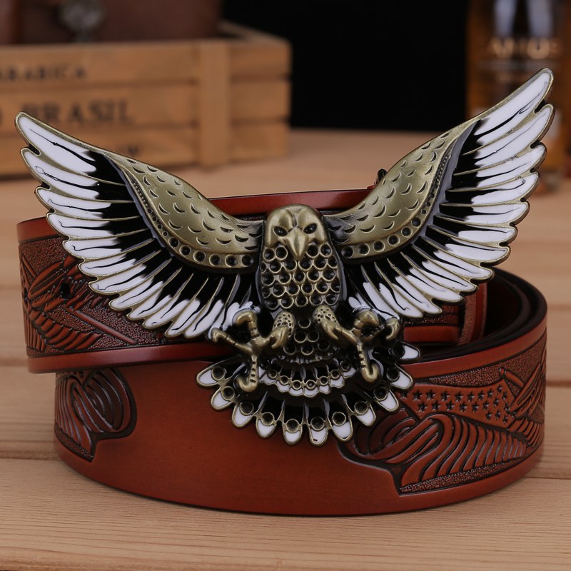 Western Men’s Leather Personality Belt