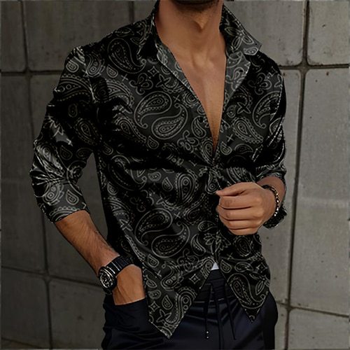 3D Polka-dot Loose-fitting Long Sleeve Printed Shirt - G36P177 / S