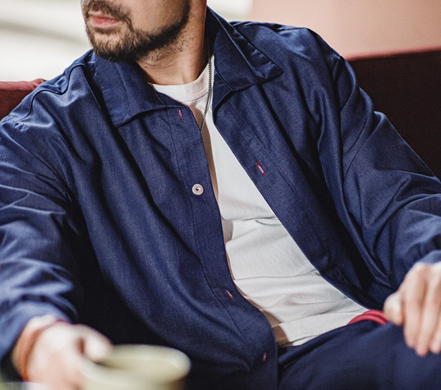 Tooling American Style Loose Lapel Thin Long Sleeve