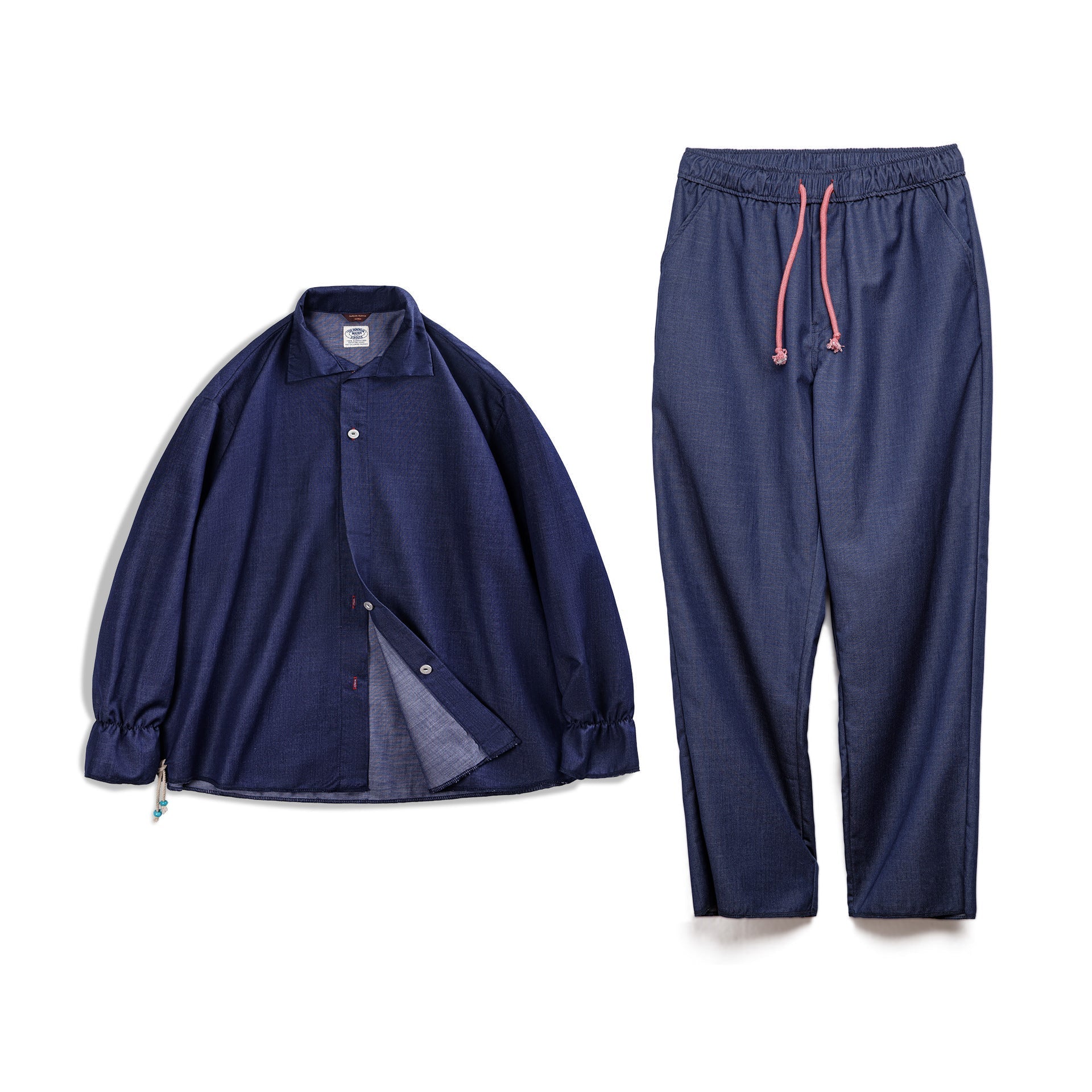 Tooling American Style Loose Lapel Thin Long Sleeve - Shirt Jeans Combination / L
