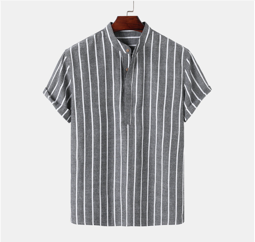 Men’s Bamboo And Linen Shirt - 4Style / S