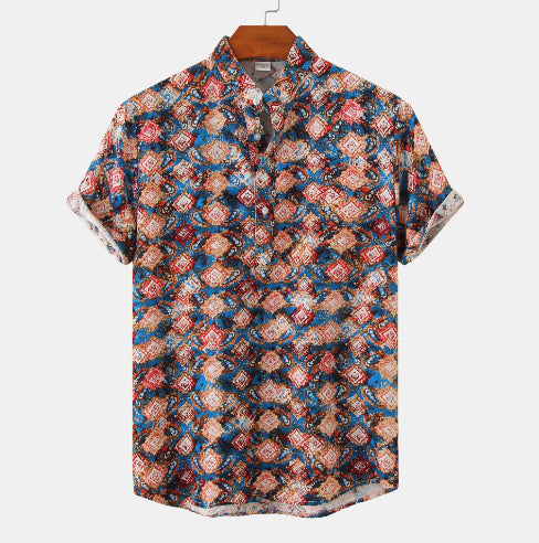 Men’s Bamboo And Linen Shirt - 7Style / S