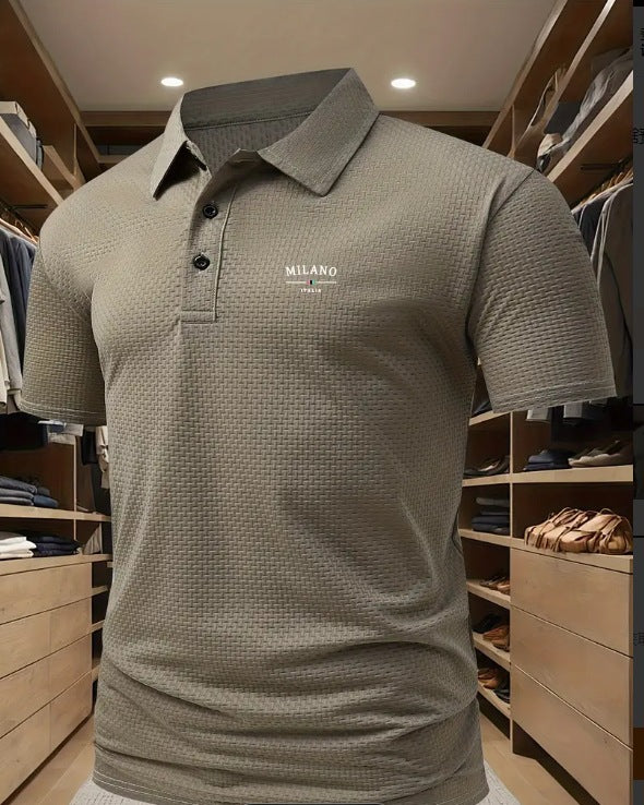 Men’s Printed Color Short-sleeved Lapel Shirt - 20 Models / S