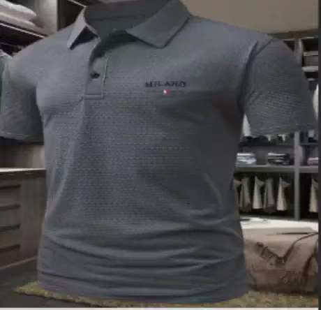 Men’s Printed Color Short-sleeved Lapel Shirt - 22 Models / S