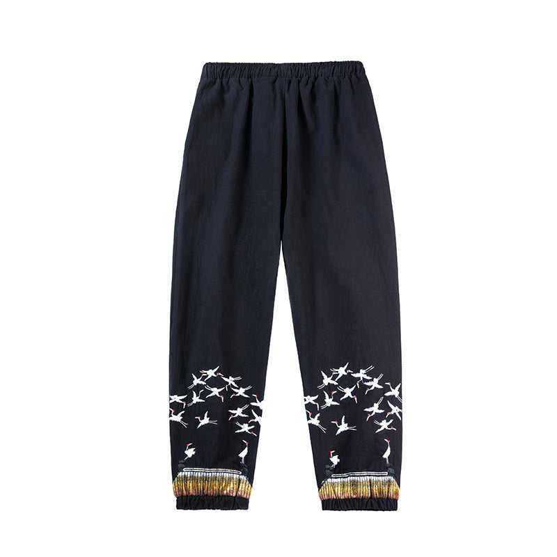 Chinese style men’s plus size casual pants