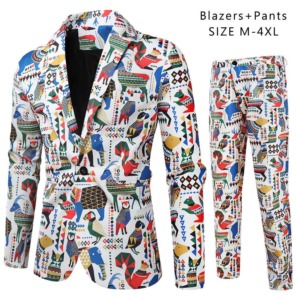 Digital New Print Leisure Suits For Men Two-piece Set - 2TZXX150 Style / M