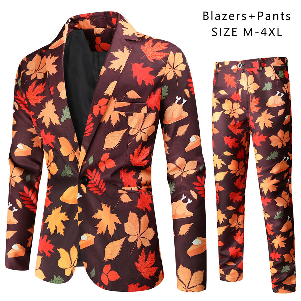 Digital New Print Leisure Suits For Men Two-piece Set - 2TZXX153 Style / M