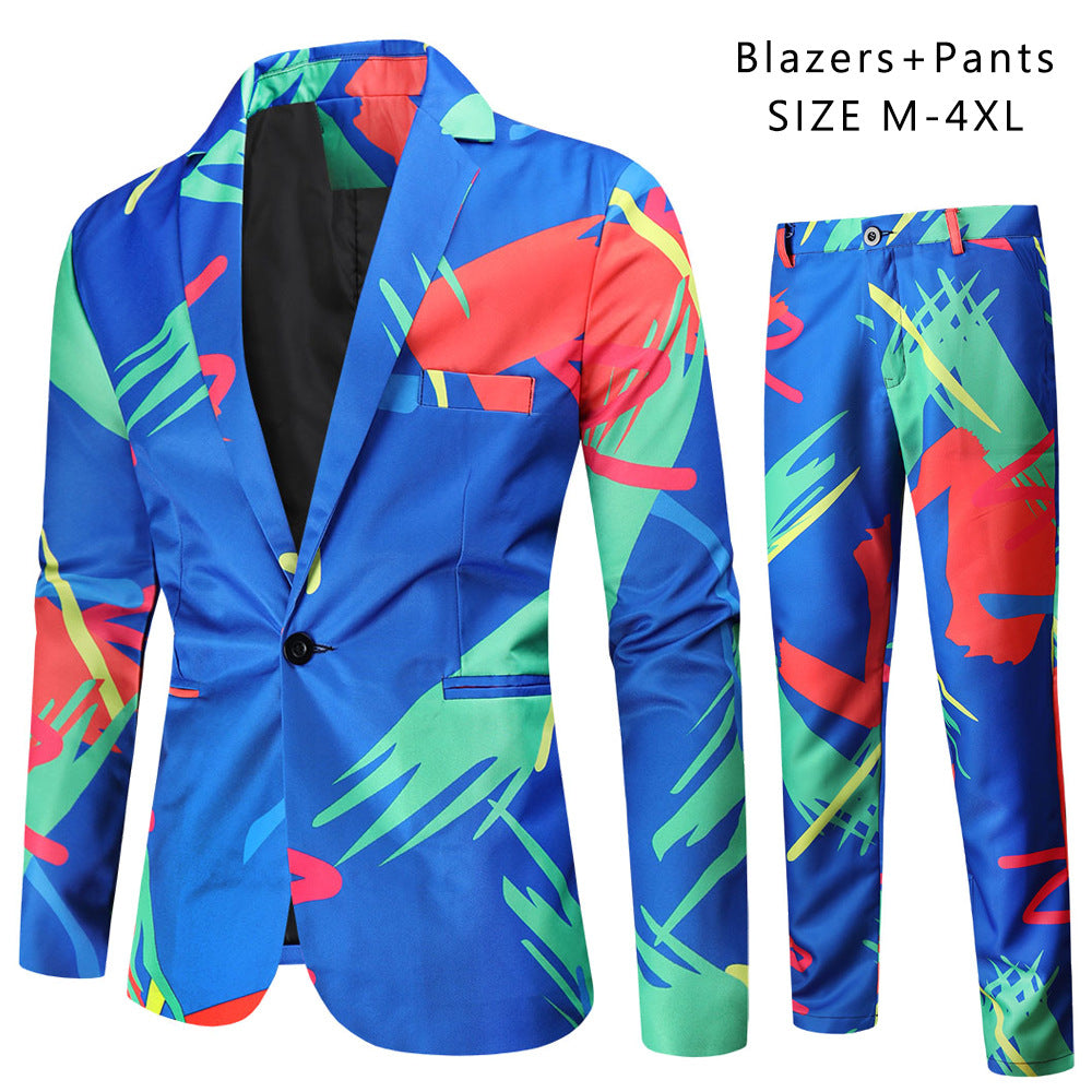Digital New Print Leisure Suits For Men Two-piece Set - 2TZXX155 Style / M