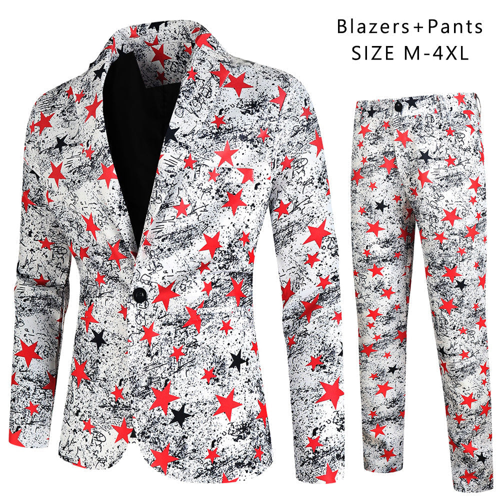 Digital New Print Leisure Suits For Men Two-piece Set - 2TZXX157 Style / M