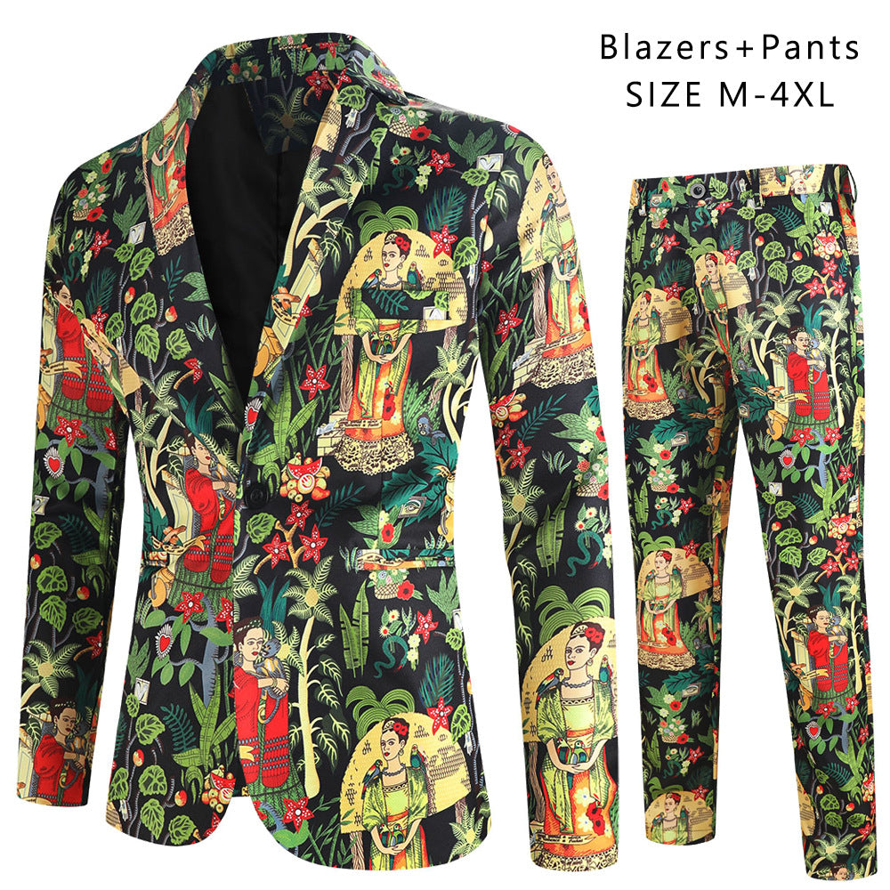 Digital New Print Leisure Suits For Men Two-piece Set - 2TZXX158 Style / M