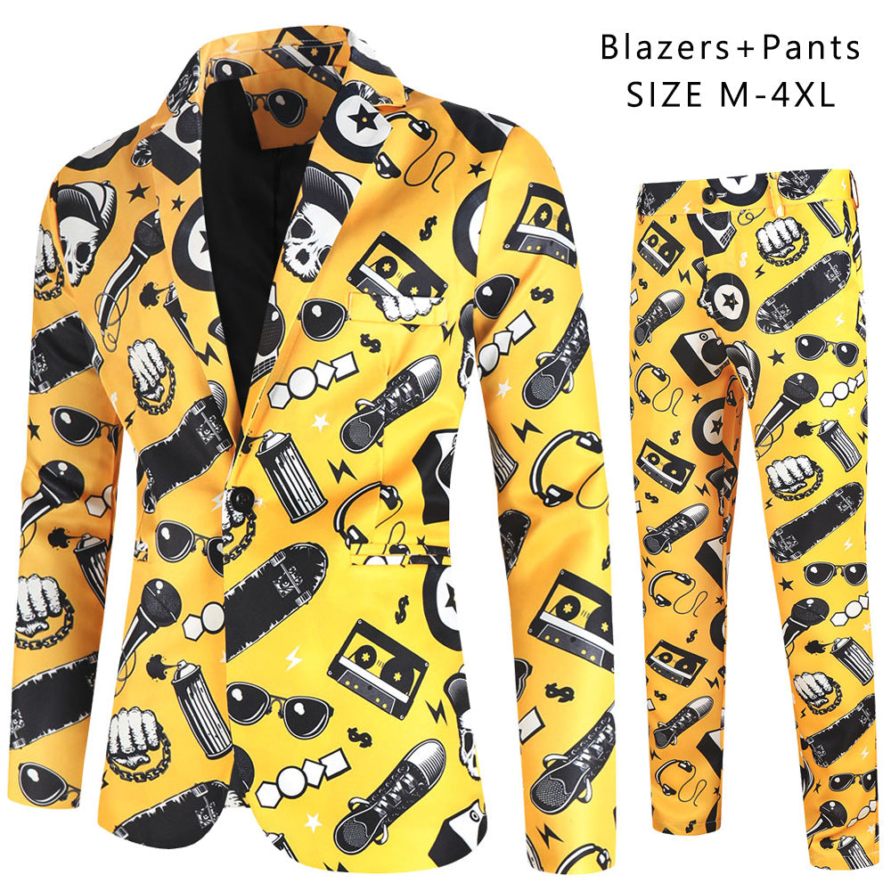 Digital New Print Leisure Suits For Men Two-piece Set - 2TZXX160 Style / M