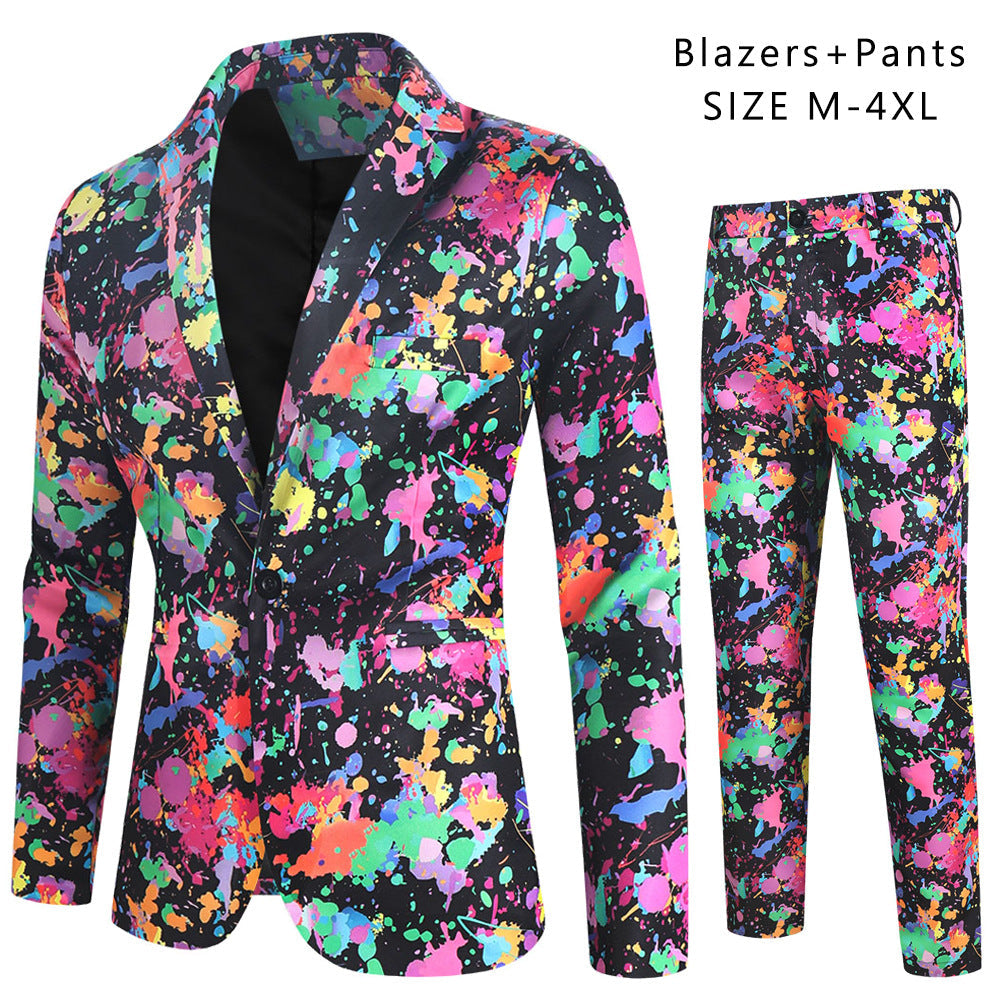 Digital New Print Leisure Suits For Men Two-piece Set - 2TZXX162 Style / M