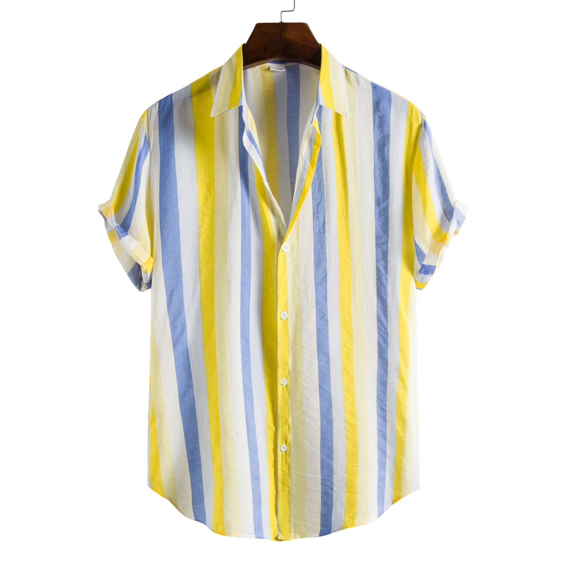 Lapel Cotton Slim-fit Printed Bamboo Shirt - CS46 / S