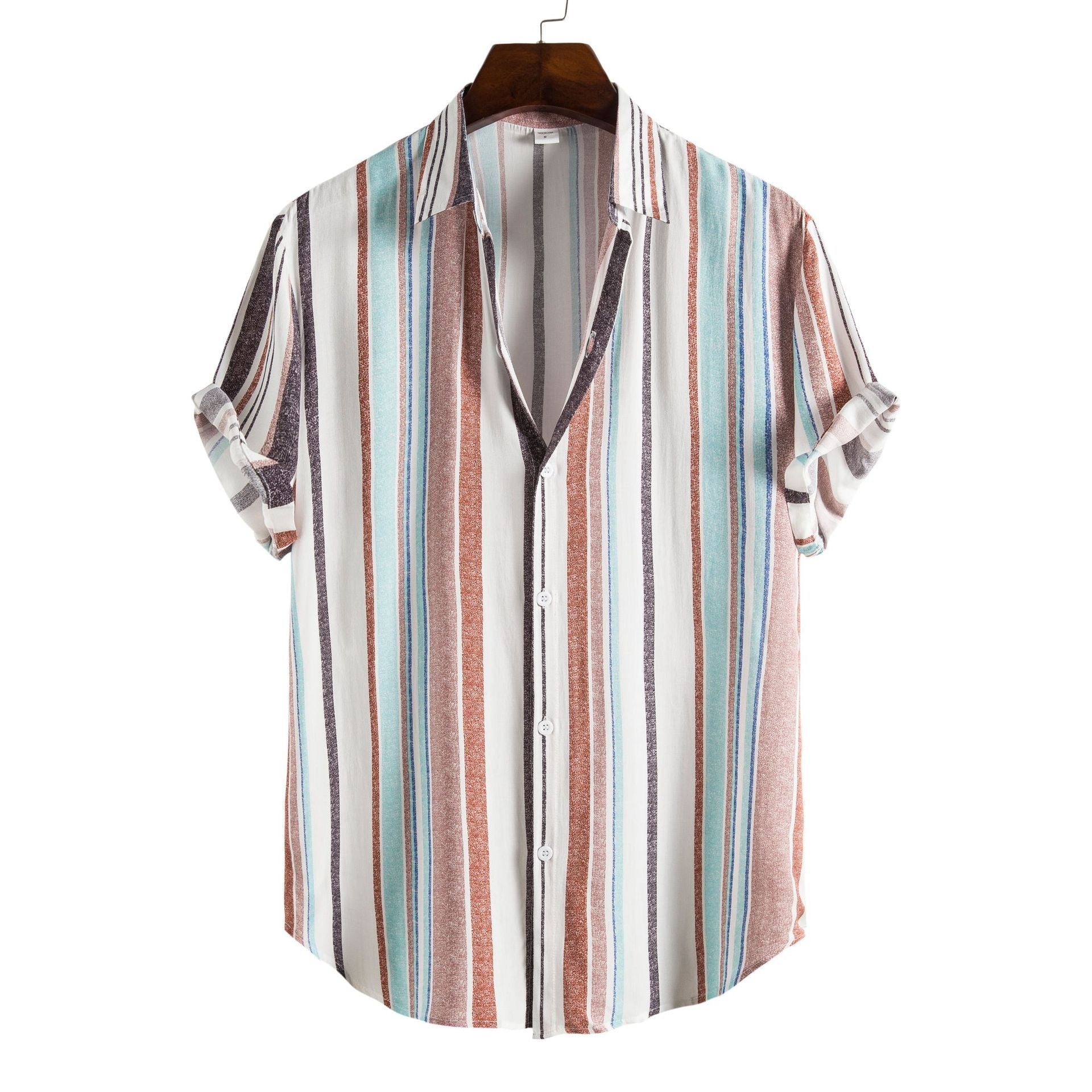 Lapel Cotton Slim-fit Printed Bamboo Shirt - CS48 / S
