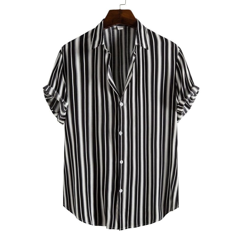 Lapel Cotton Slim-fit Printed Bamboo Shirt - CS49 / S