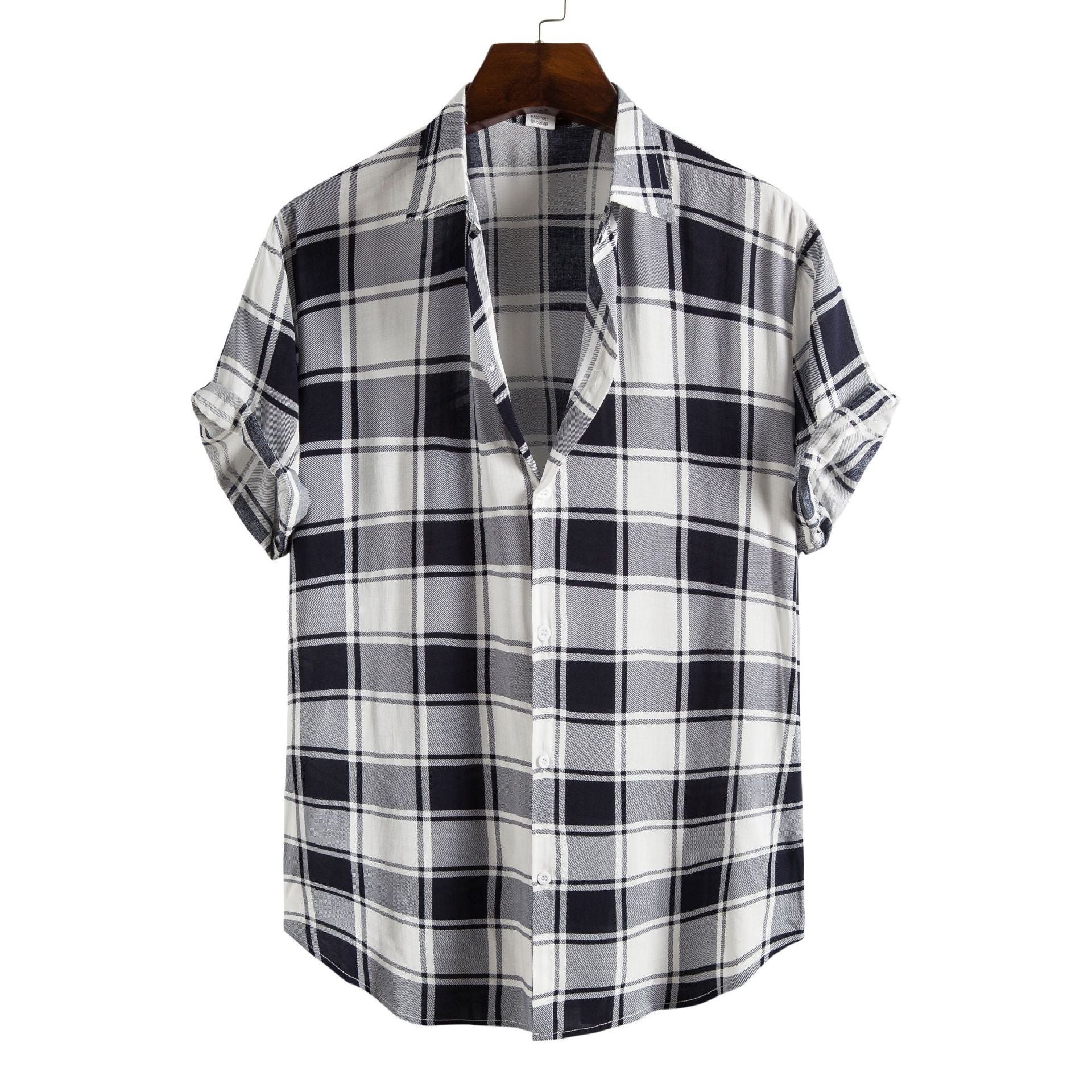 Lapel Cotton Slim-fit Printed Bamboo Shirt - CS50 / S