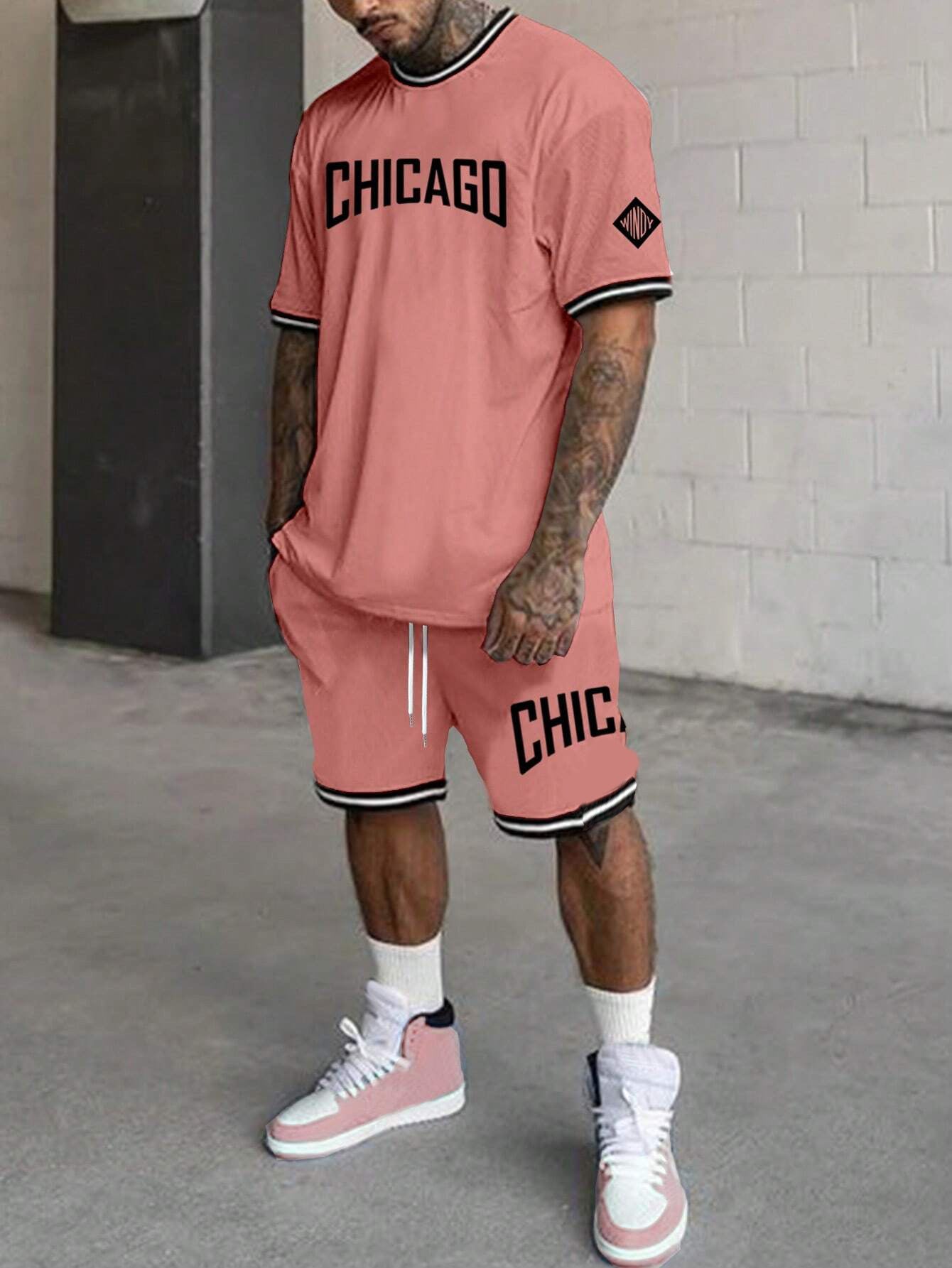Short-sleeved T-shirt Suit Men’s Summer New Fashion Trendy - G23P1627 / S