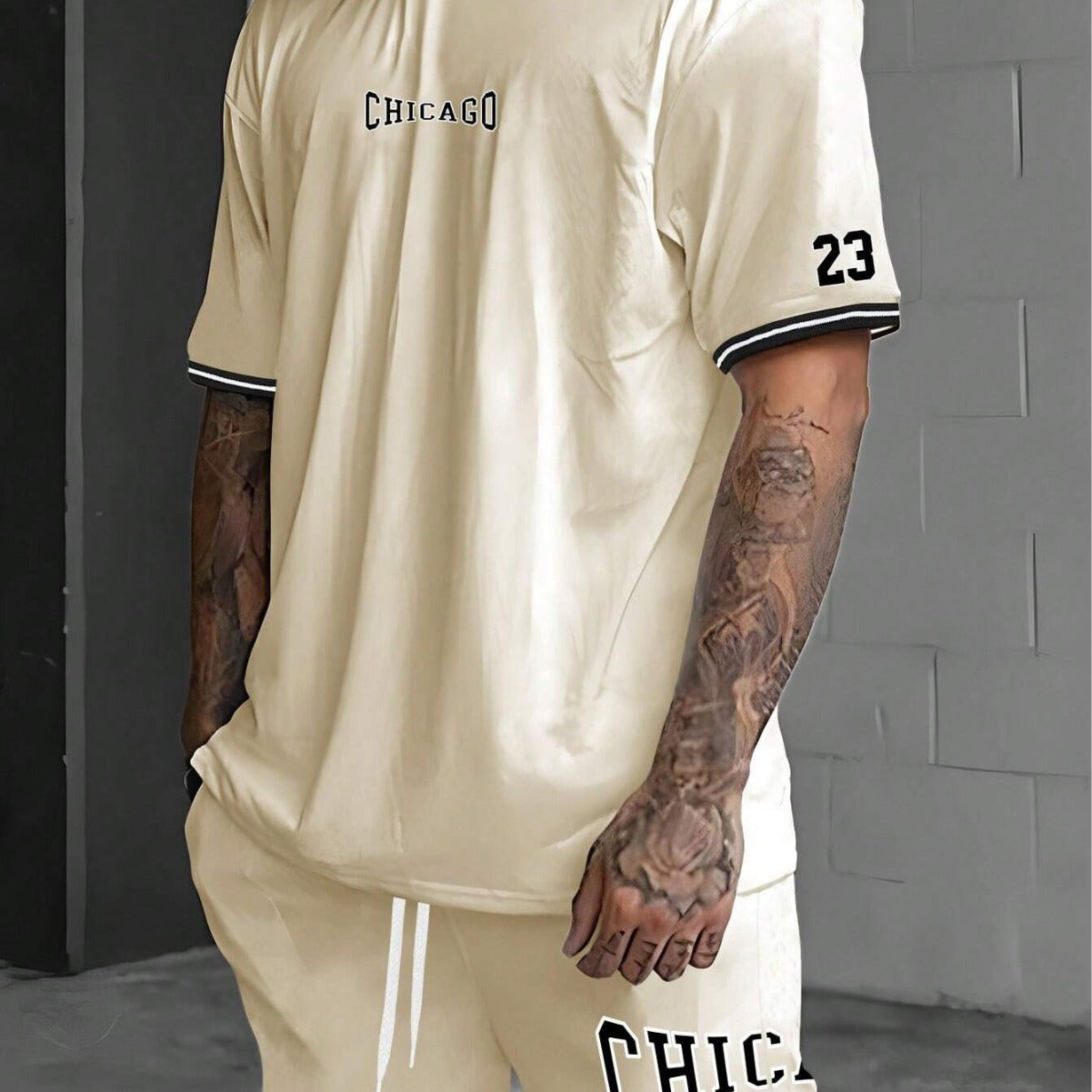 Short-sleeved T-shirt Suit Men’s Summer New Fashion Trendy