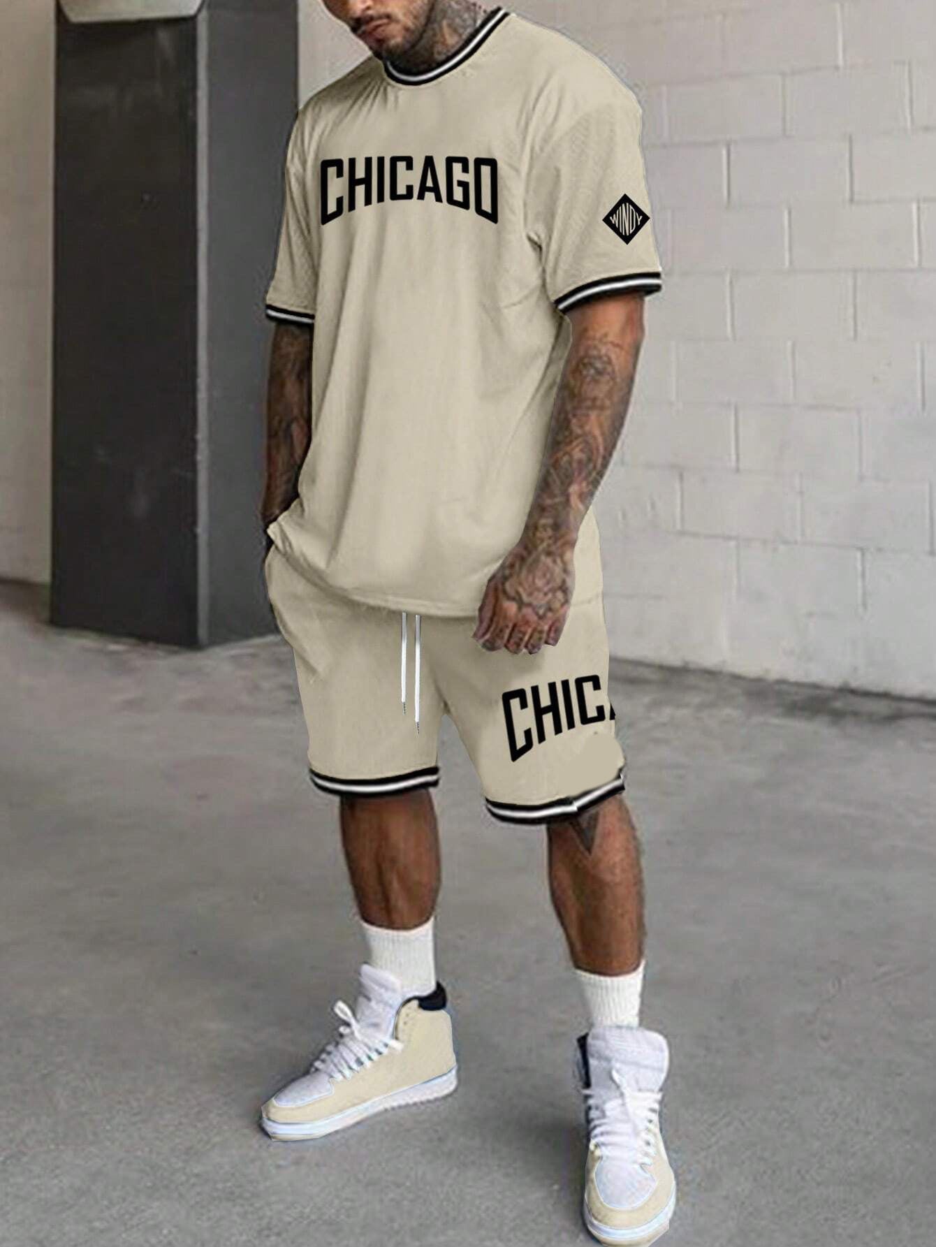 Short-sleeved T-shirt Suit Men’s Summer New Fashion Trendy - G23P1632 / S