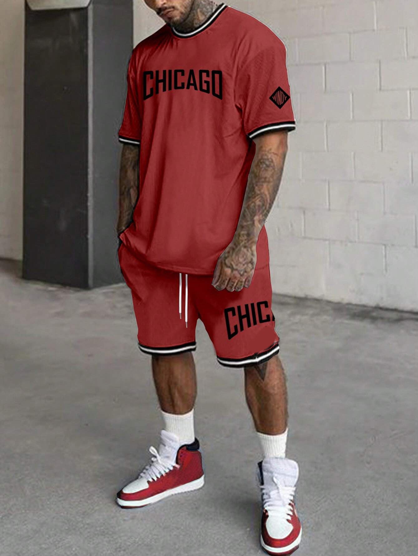 Short-sleeved T-shirt Suit Men’s Summer New Fashion Trendy - G23P1629 / S