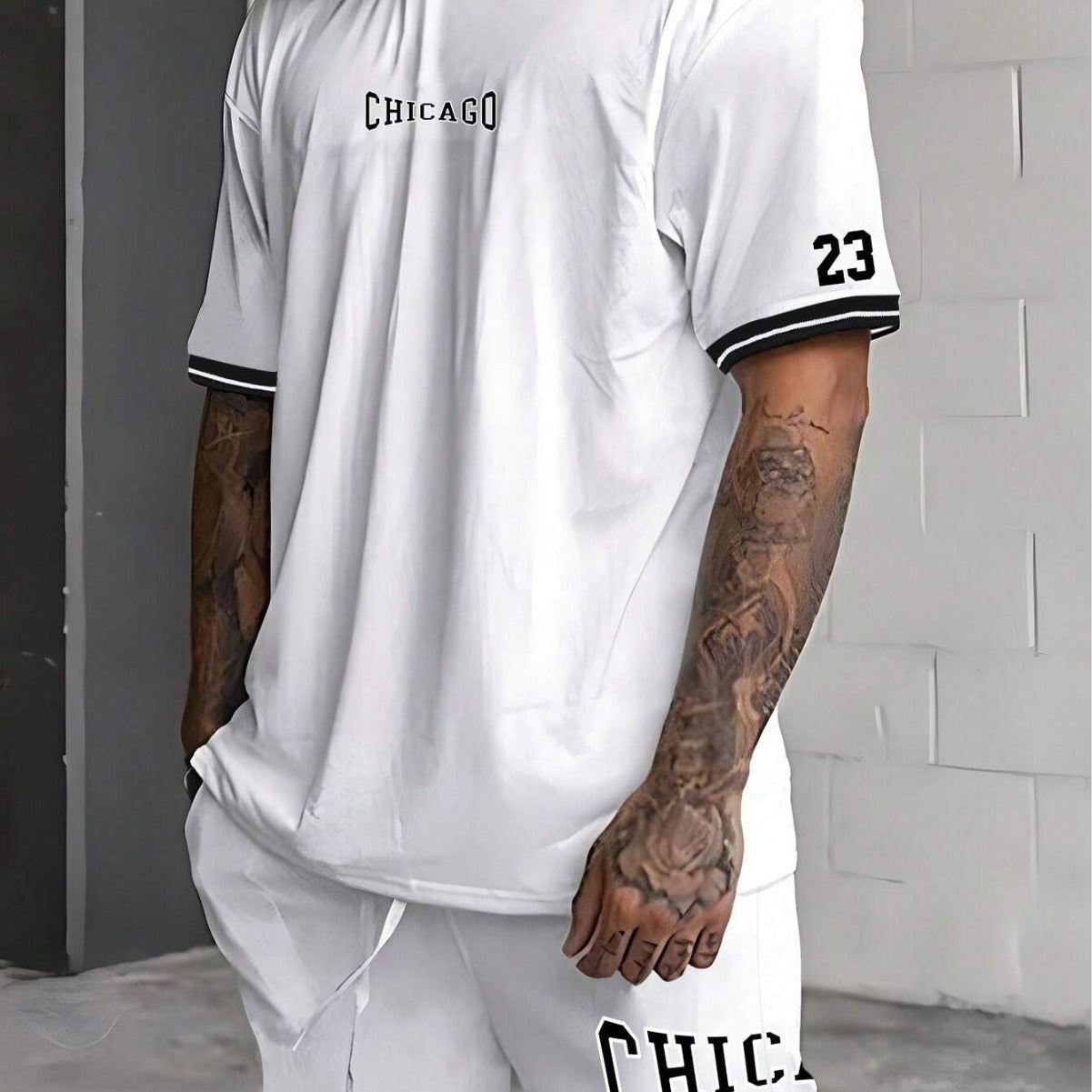 Short-sleeved T-shirt Suit Men’s Summer New Fashion Trendy