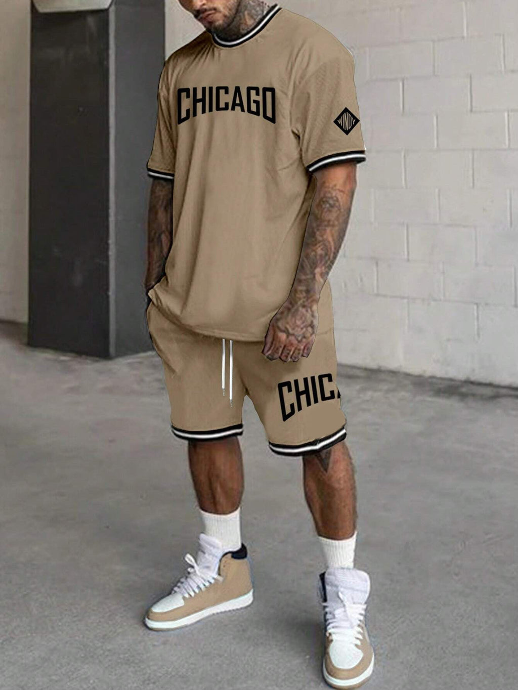 Short-sleeved T-shirt Suit Men’s Summer New Fashion Trendy - G23P1631 / S