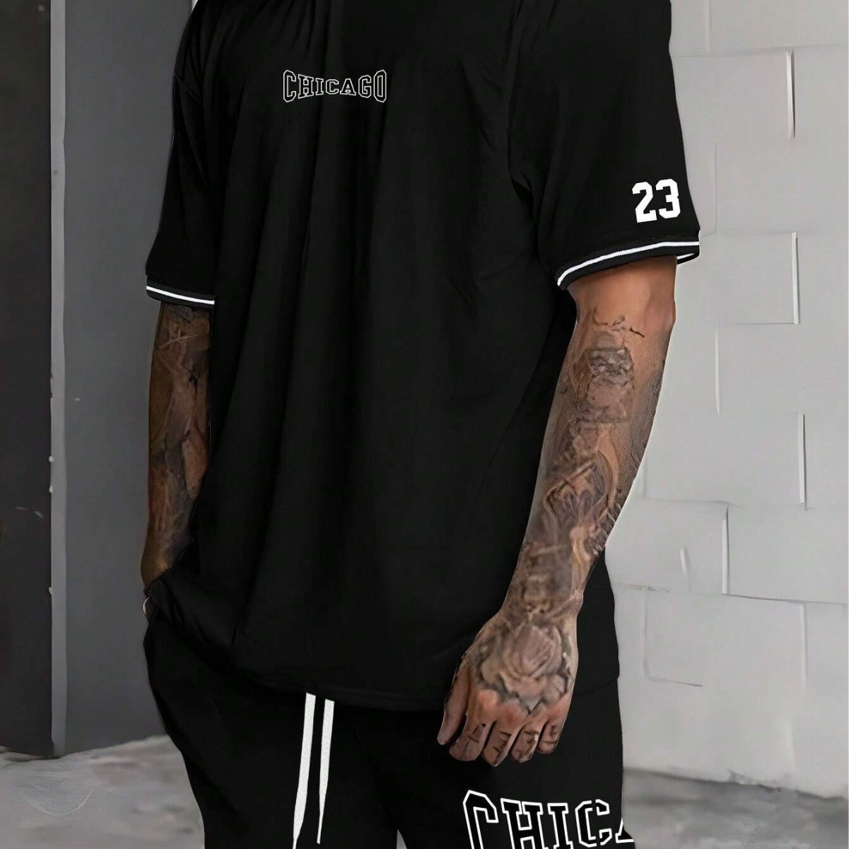 Short-sleeved T-shirt Suit Men’s Summer New Fashion Trendy
